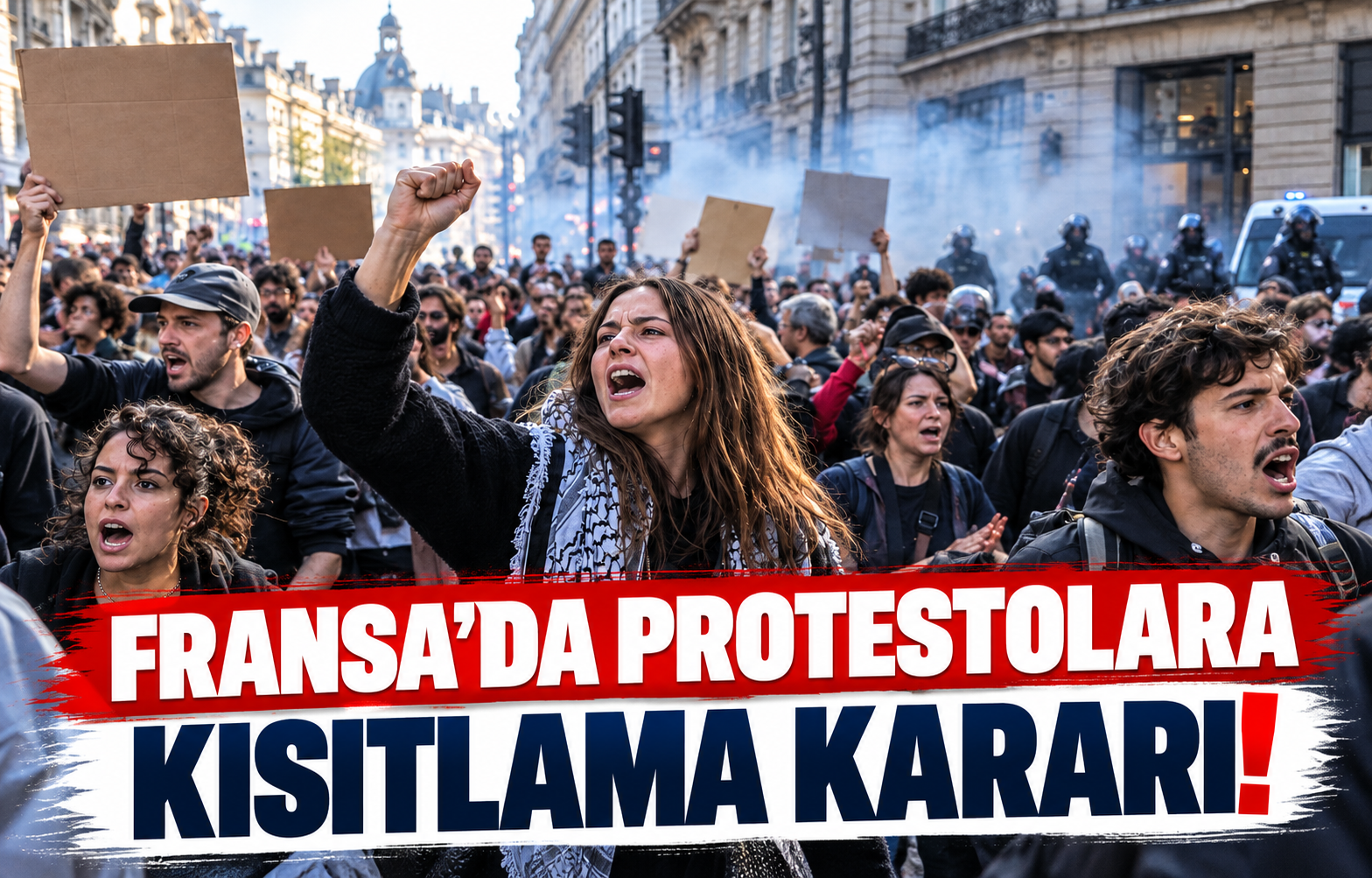FRANSA'DA PROTESTOLARA KISITLAMA KARARI!