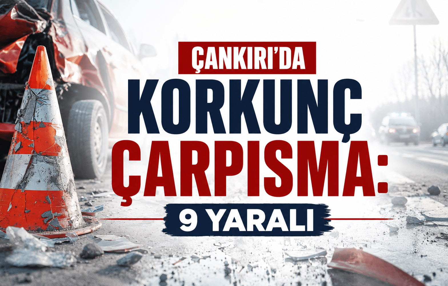 Çankırı'da Korkunç Çarpışma: Araçlar Birbirine Girdi, 9 Kişi Hastanelik Oldu - Galeri