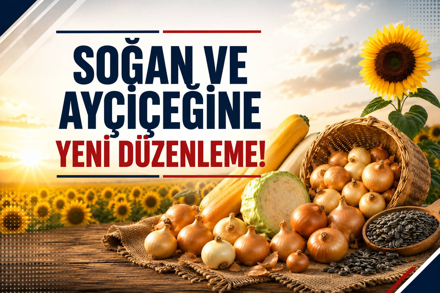 Soğan ve Ayçiçeğine Yeni Düzenleme!