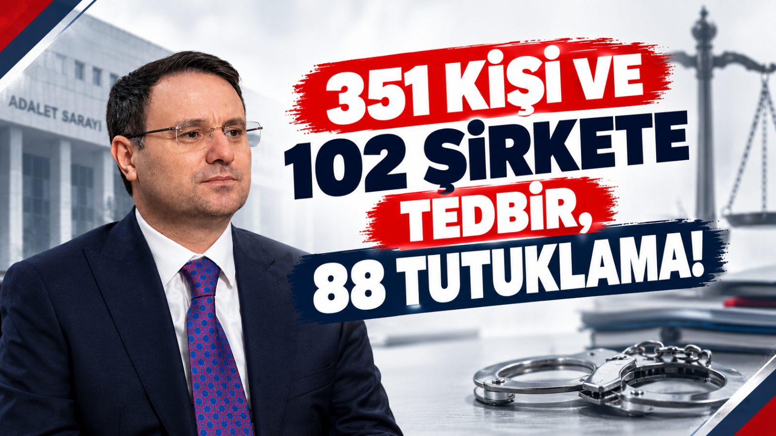 351 KİŞİ VE 102 ŞİRKETE TEDBİR, 88 TUTUKLAMA!