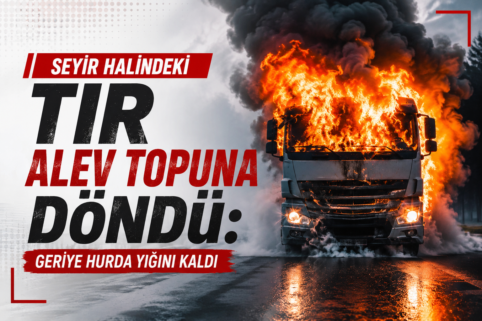 Elazığ'da Seyir Halindeki Tır Bir Anda Alev Topuna Döndü: Geriye Sadece Hurda Yığını Kaldı