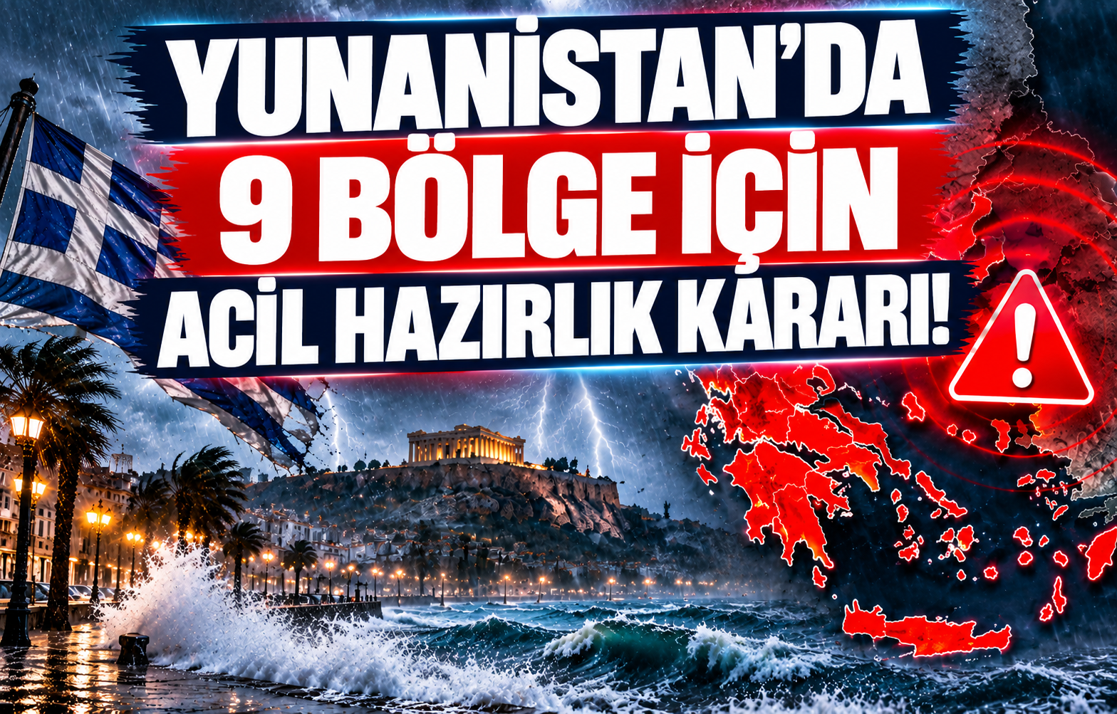 YUNANİSTAN'DA 9 BÖLGE İÇİN ACİL HAZIRLIK KARARI!