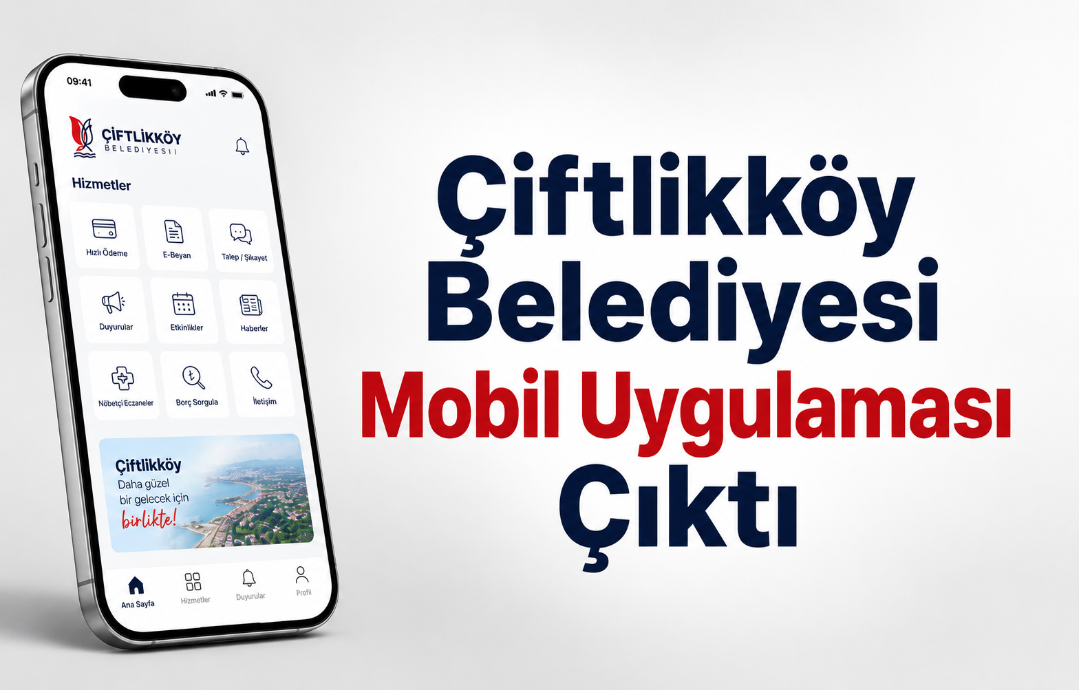 Çiftlikköy Belediyesi Mobil Uygulaması Çıktı