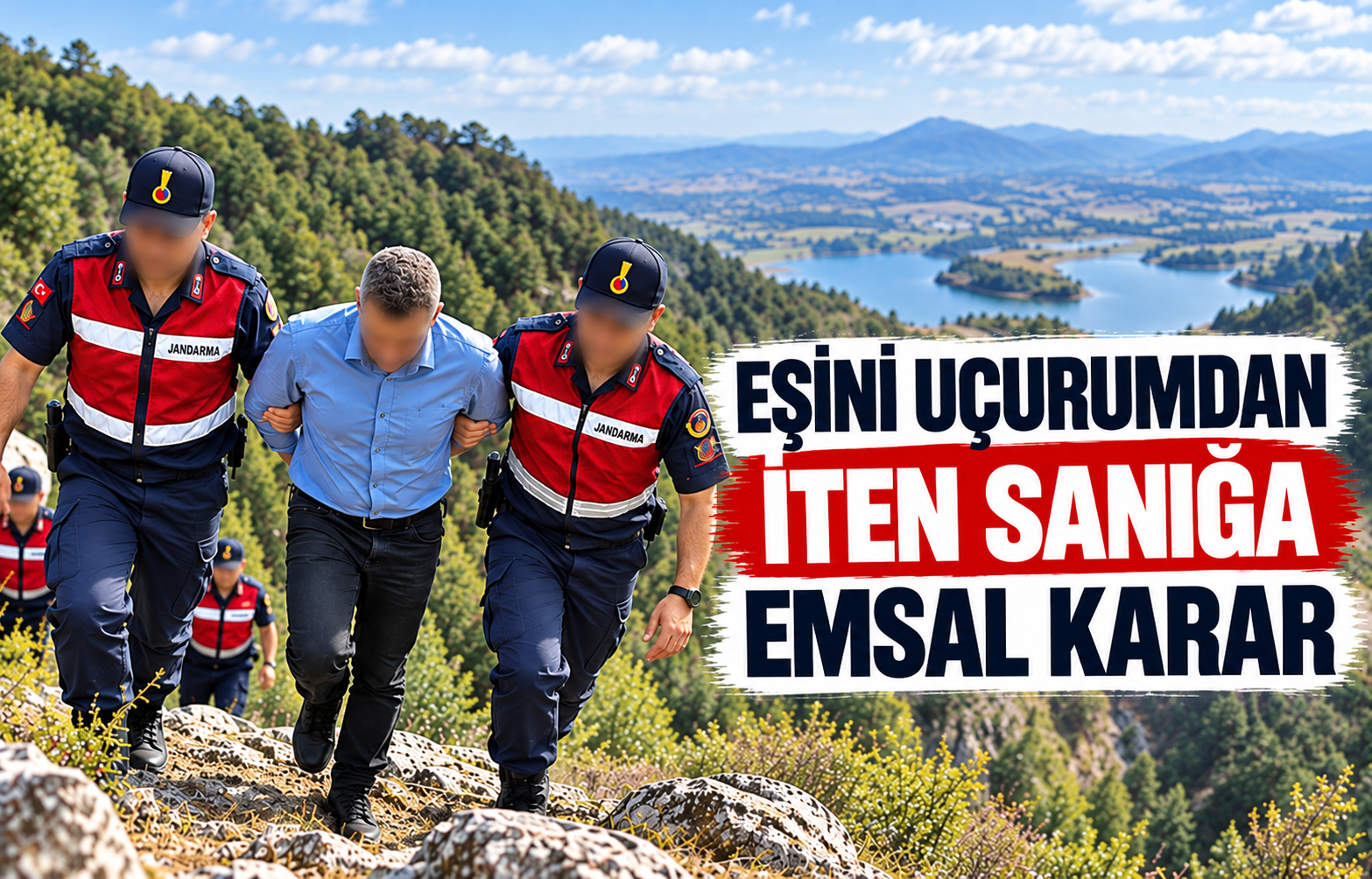 EŞİNİ UÇURUMDAN İTEN SANIĞA EMSAL KARAR