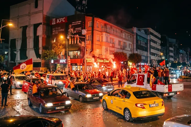 Yalova’da Galatasaray Coşkusu Sokaklara Taştı