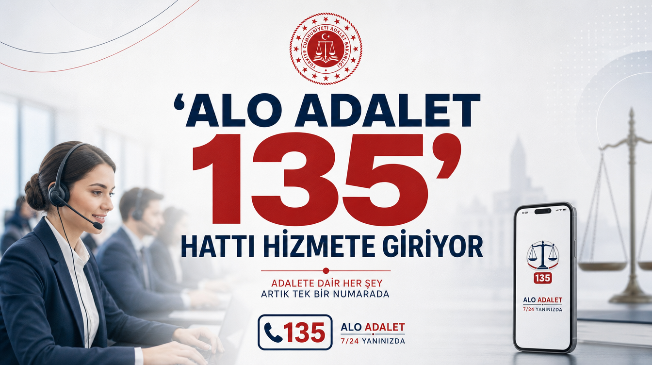 ‘Alo Adalet 135' Hattı Hizmete Giriyor