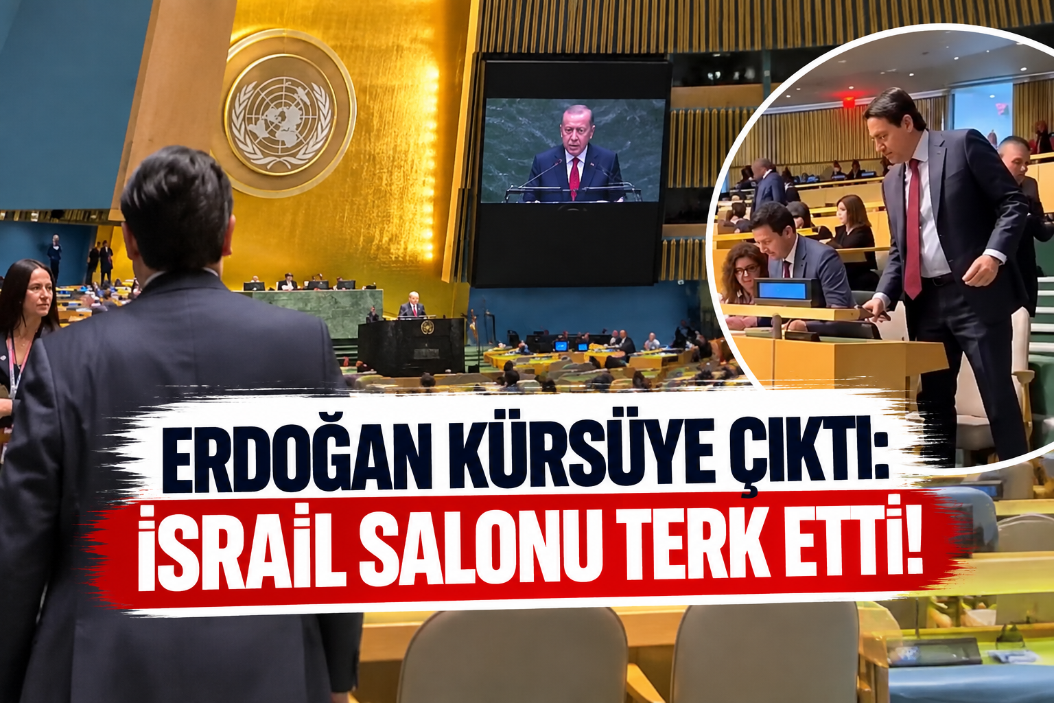 Erdoğan Kürsüye Çıktı: İsrail Salonu Terk Etti!