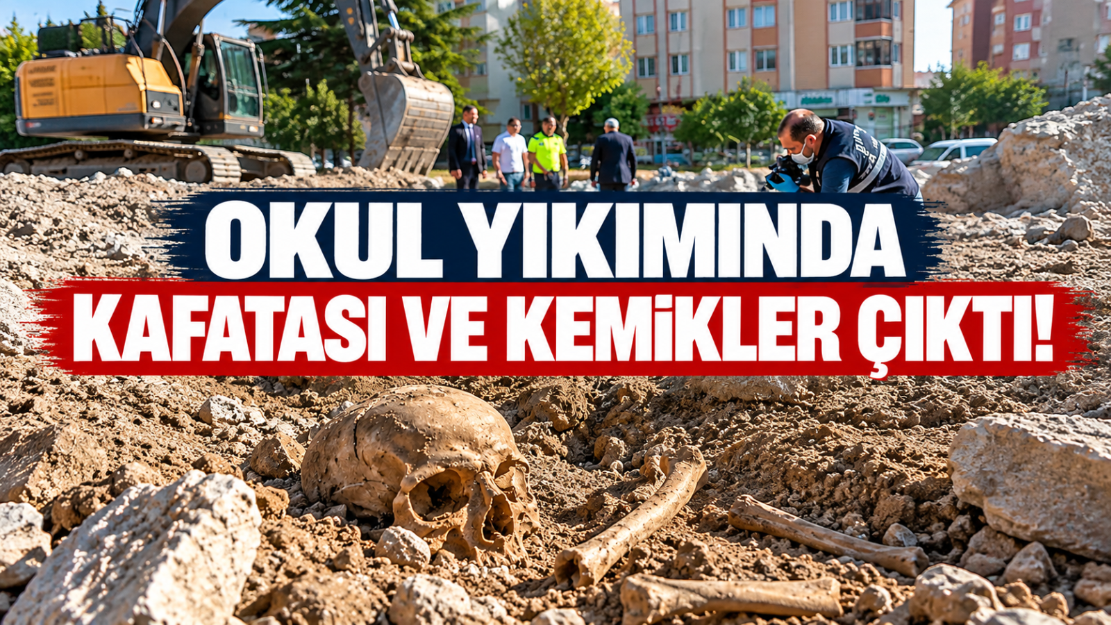 Okul Yıkımında Kafatası ve Kemikler Çıktı!