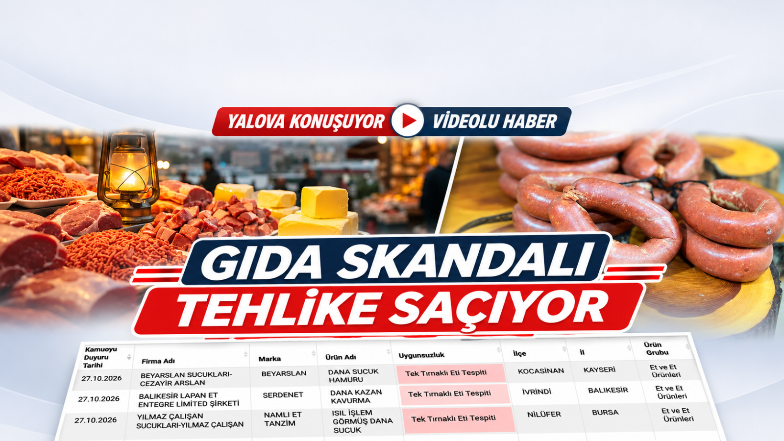 GIDA SKANDALI TEHLİKE SAÇIYOR