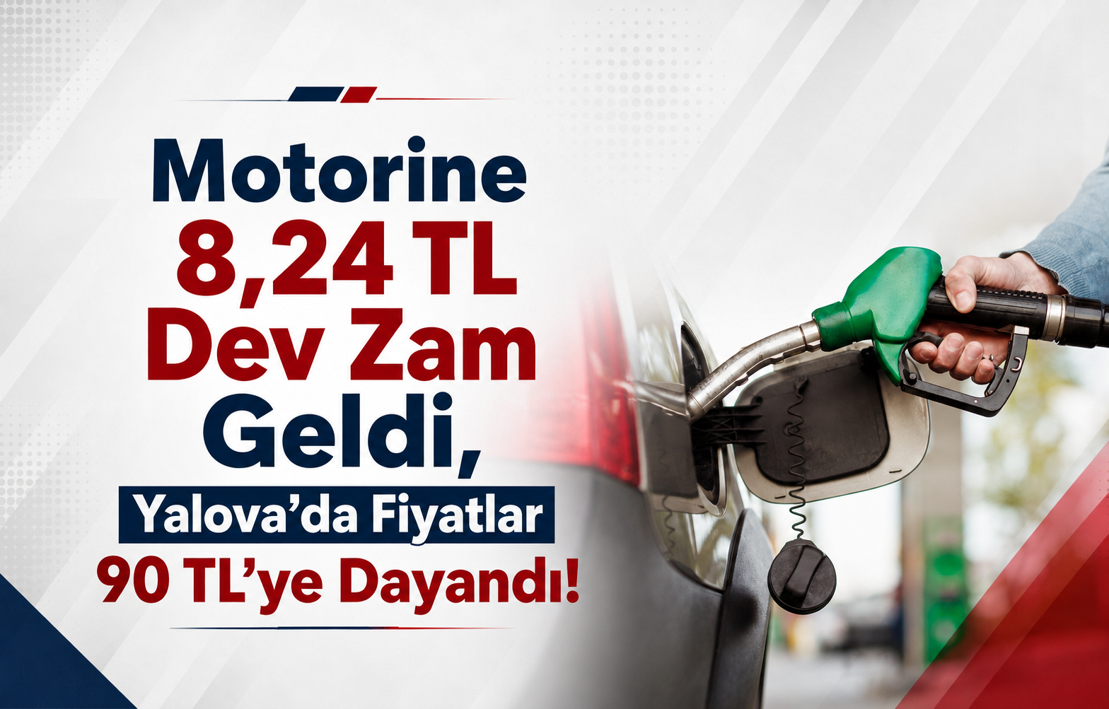 Motorine 8,24 TL Dev Zam Geldi, Yalova’da Fiyatlar 90 TL’ye Dayanacak!