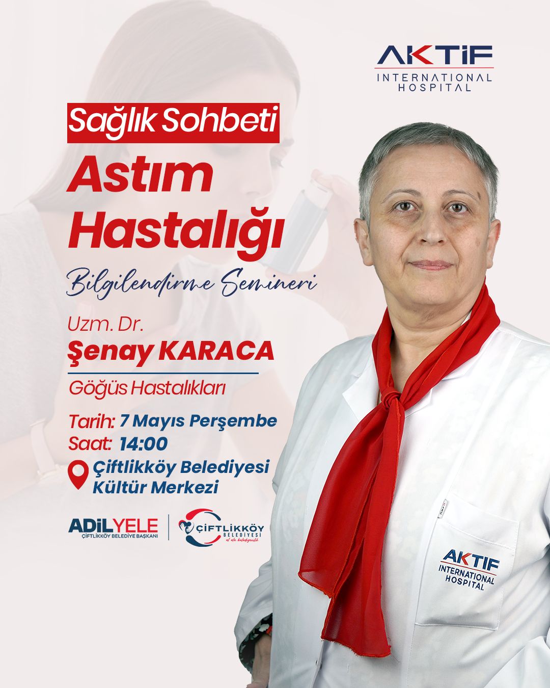 Çiftlikköy Sağlık Sohbetlerinde Astım Hastalığı Anlatılacak
