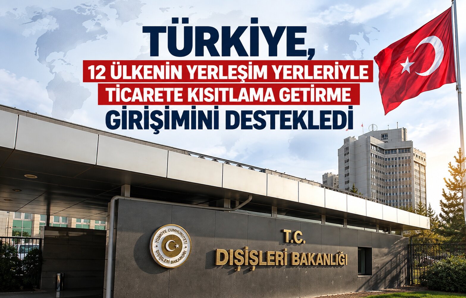 Türkiye, 12 ülkenin yerleşim yerleriyle ticarete kısıtlama getirme girişimini destekledi