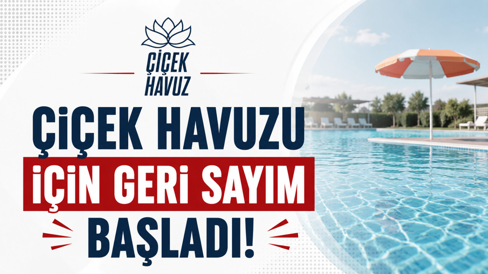Çiçek Havuzu İçin Geri Sayım Başladı