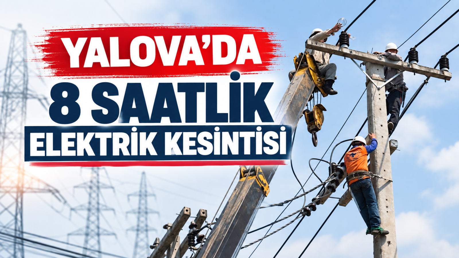 Yalova’da 8 Saatlik Elektrik Kesintisi