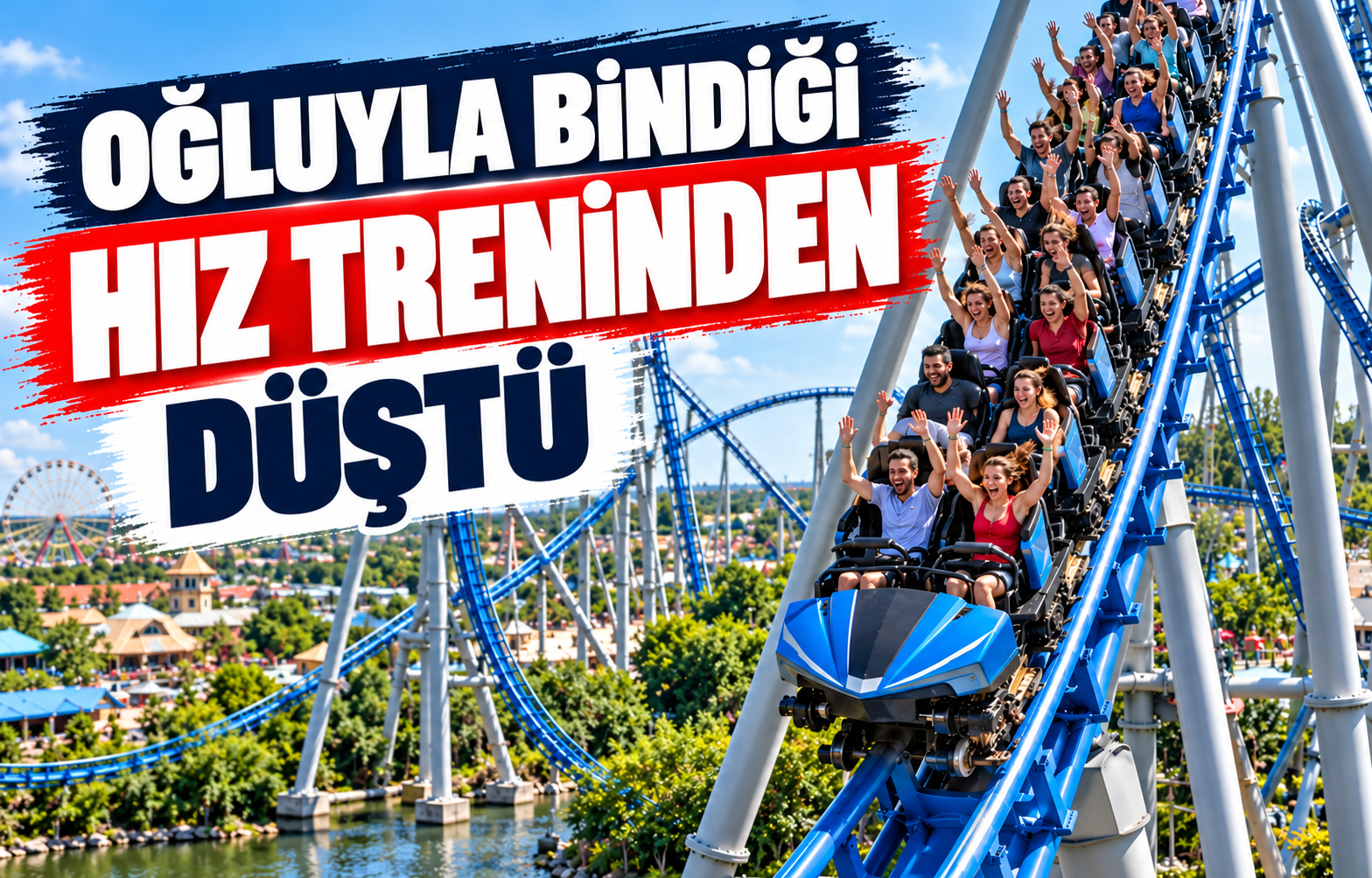 OĞLUYLA BİNDİĞİ HIZ TRENİNDEN DÜŞTÜ