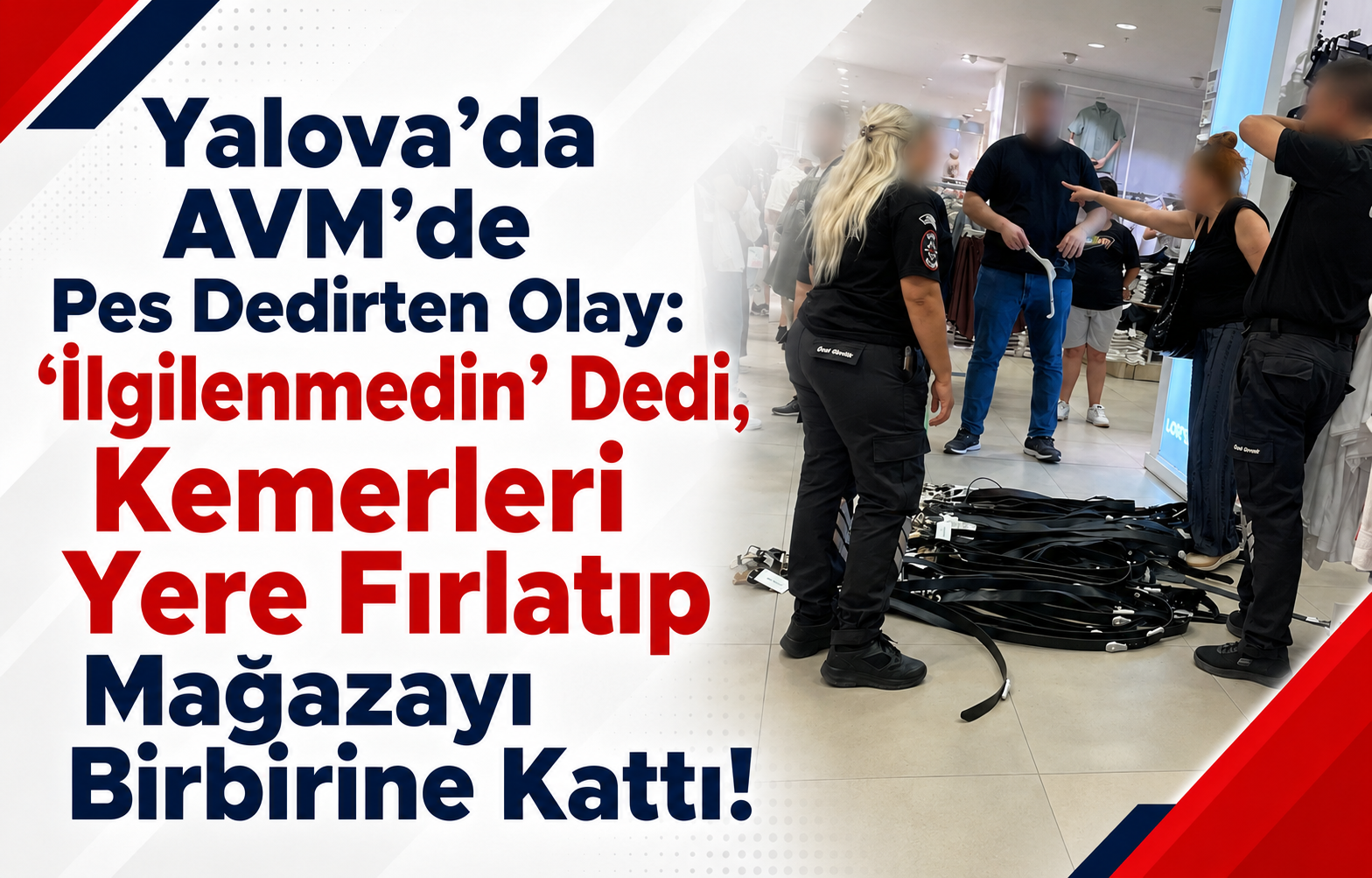 Yalova’da AVM’de Pes Dedirten Olay: