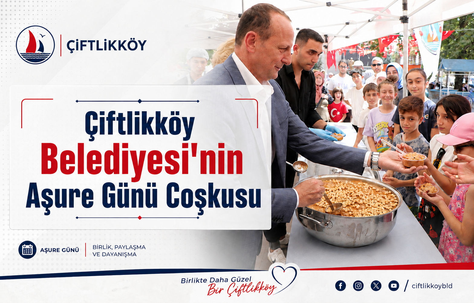 Çiftlikköy Belediyesi'nin 23 Nisan Meydanı'ndaki Aşure Günü Coşkusu