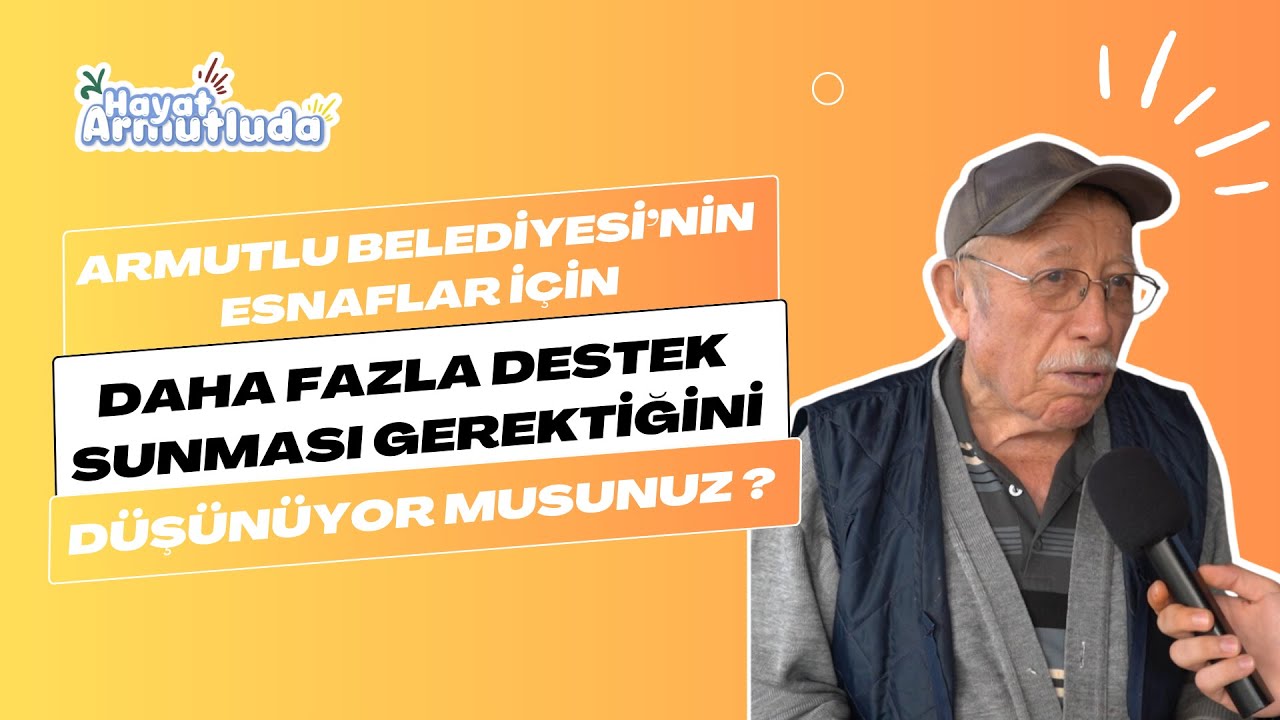 Armutlu esnafından belediyeye çağrı: