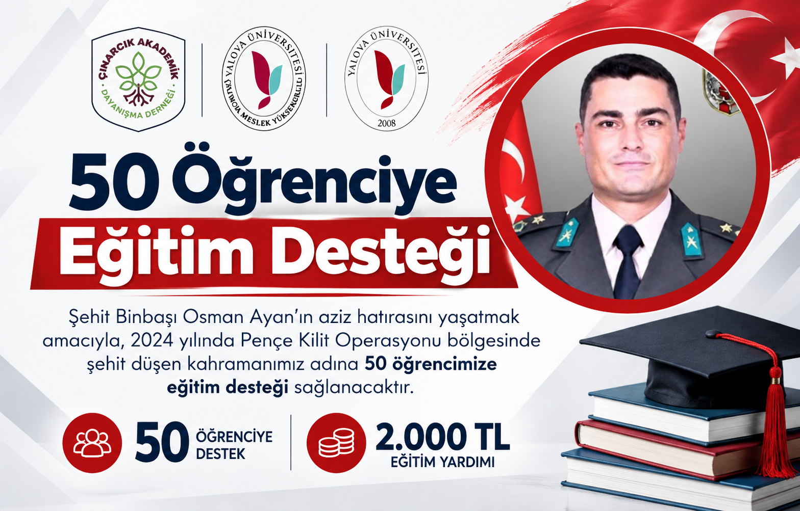 50 ÖĞRENCİYE EĞİTİM DESTEĞİ!