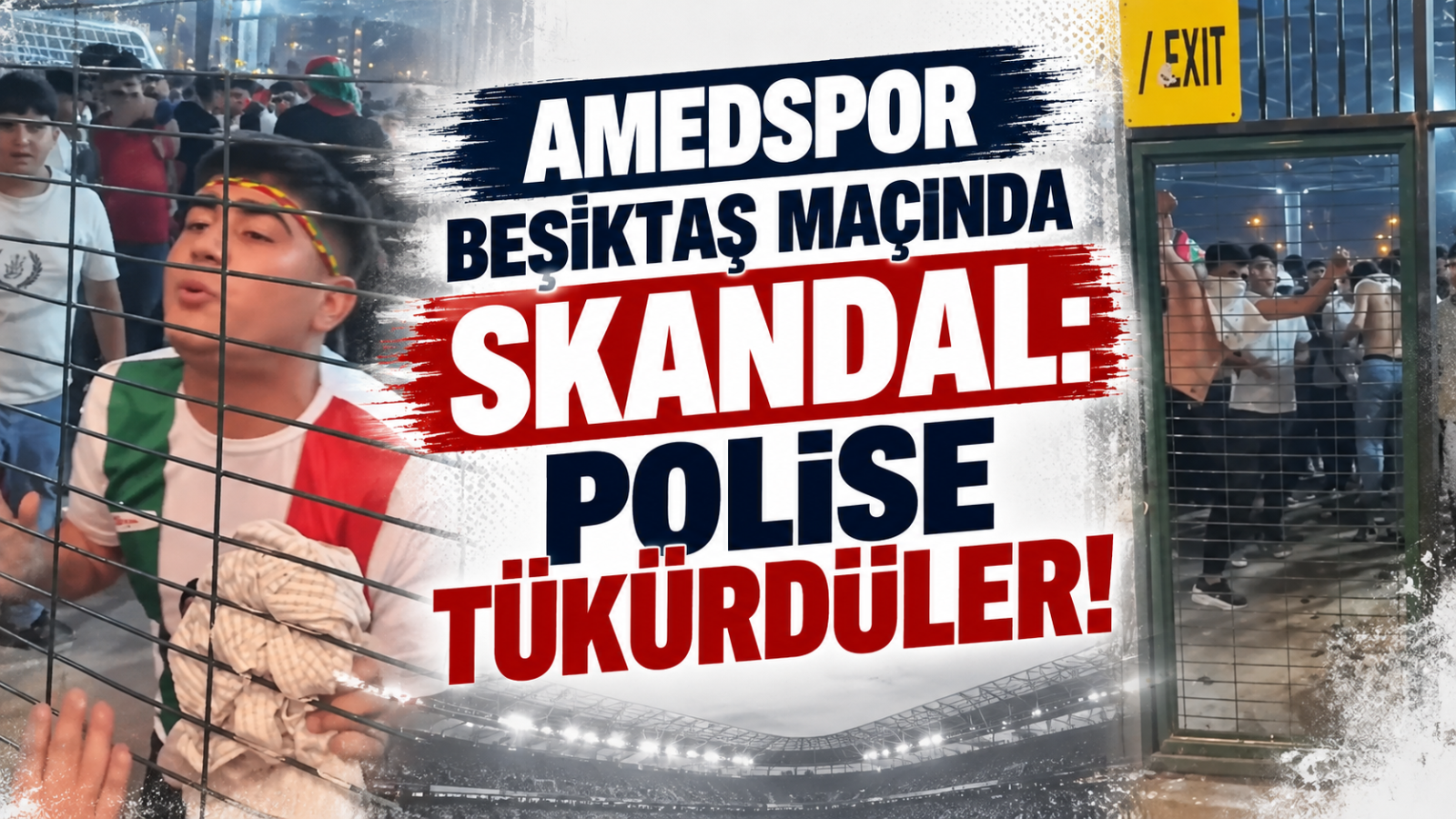Amedspor Beşiktaş Maçında Skandal: Polise Tükürdüler!