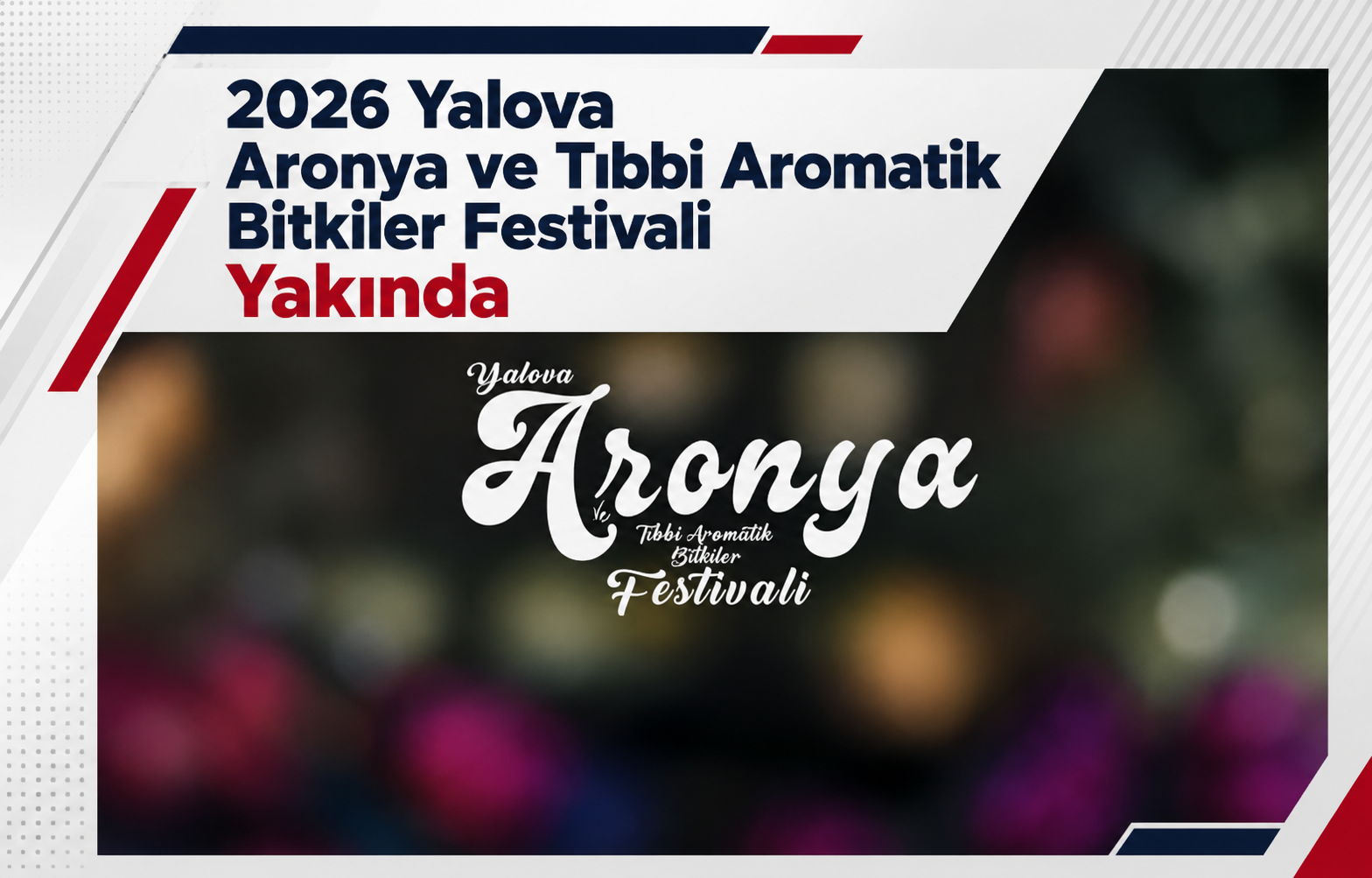 2026 Yalova Aronya ve Tıbbi Aromatik Bitkiler Festivali Yakında